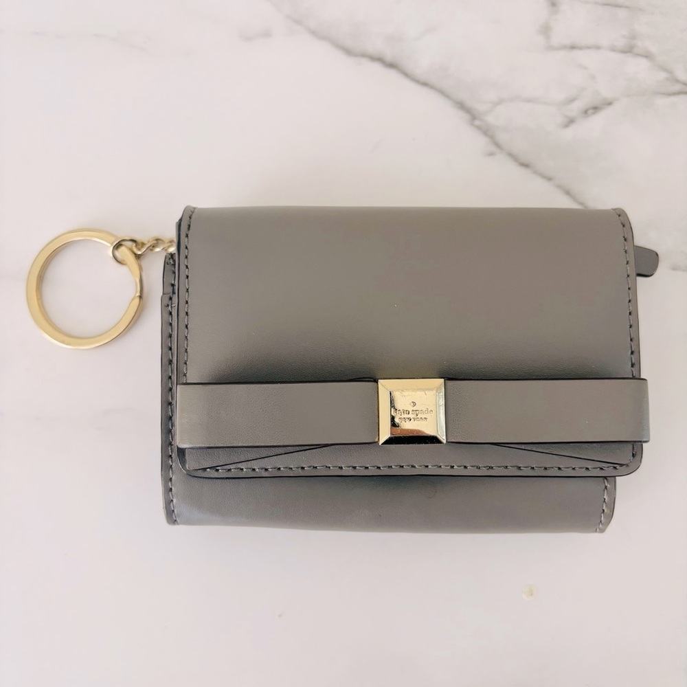 Kate Spade Gray Wallet‎ with Gold Accents